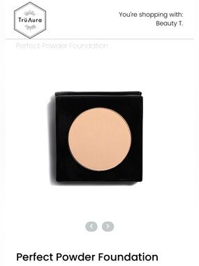 New TruAura Perfect Powder Foundation - In Beige - Clean Skincare - free gift 🎁
